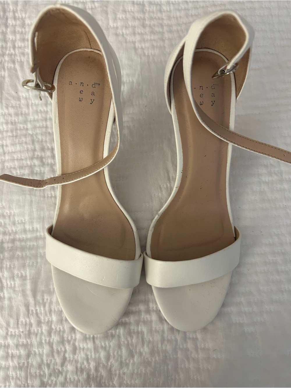 a new day Cream Ankle-Strap Sandals
